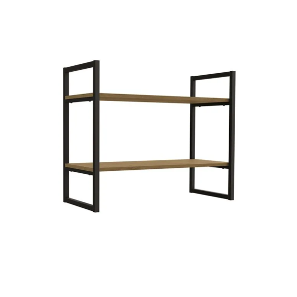 O Nicho é aquele mobiliário que faz toda a diferença na sua casa, trazendo mais praticidade e charme para o seu lar. O nicho com duas prateleiras freijó é resistente e elegante, perfeito para deixar o seu lar mais organizado. Fabricado em MDP, com sete camadas de pintura e textura dos veios da madeira, ele possui estrutura metálica, pintada com tinta epóxi, super-resistente a umidade, deixando ele mais durável e fácil de limpar. Essa opção de nicho da linha industrial é resistente e acomoda muito bem livros, vasos, objetos decorativos e tudo mais que combine com a sua decoração. Além disso, você pode usar sua imaginação e utilizar em outros ambientes também.