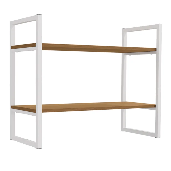 O Nicho é aquele mobiliário que faz toda a diferença na sua casa, trazendo mais praticidade e charme para o seu lar. O nicho com duas prateleiras canela é resistente e elegante, perfeito para deixar o seu lar mais organizado. Fabricado em MDP, com sete camadas de pintura e textura dos veios da madeira, ele possui estrutura metálica, pintada com tinta epóxi, super-resistente a umidade, deixando ele mais durável e fácil de limpar. Essa opção de nicho da linha industrial é resistente e acomoda muito bem livros, vasos, objetos decorativos e tudo mais que combine com a sua decoração. Além disso, você pode usar sua imaginação e utilizar em outros ambientes também.