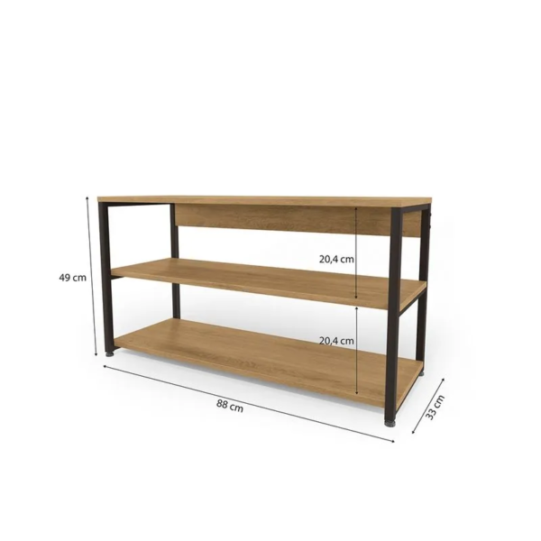 Se você precisa organizar seus calçados e quer deixar seu ambiente cheio de estilo e modernidade, esta sapateira de linha industrial é perfeita para você. Sua estrutura é metálica, pintada com tinta epóxi, super-resistente à umidade, deixando-a ainda mais durável e fácil de limpar. Já seus tampos têm uma pintura com sete camadas, garantindo maior durabilidade e beleza ao seu móvel. Ela também é super fácil de montar. Organize e decore outros ambientes da sua casa, como sala, cozinha ou banheiro com a sapateira de linha industrial.