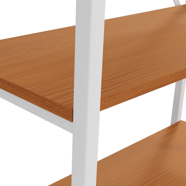 Com design moderno, amplo e estrutura firme no estilo Industrial, pintada com tinta epóxi, super-resistente a umidade, deixando ela ainda mais durável e fácil de limpar, a estante alta de madeira é a melhor escolha para quem quer manter o espaço organizado com um toque de charme. A estante em canela e aço branco possui 5 prateleiras pintadas com sete camadas, proporcionando uma melhor cobertura da cor e a textura dos veios da madeira. Ela conta com espaço de sobra para guardar livros, itens pessoais, objetos decorativos e muito mais. O acabamento em pintura touch é garantia de qualidade e durabilidade!