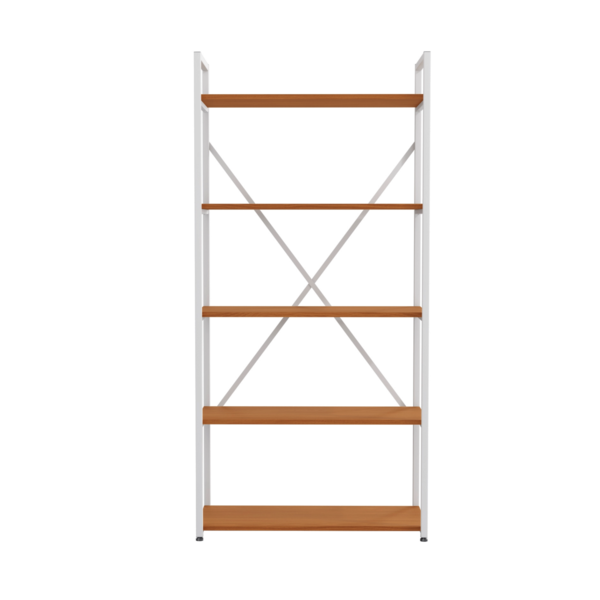 Com design moderno, amplo e estrutura firme no estilo Industrial, pintada com tinta epóxi, super-resistente a umidade, deixando ela ainda mais durável e fácil de limpar, a estante alta de madeira é a melhor escolha para quem quer manter o espaço organizado com um toque de charme. A estante em canela e aço branco possui 5 prateleiras pintadas com sete camadas, proporcionando uma melhor cobertura da cor e a textura dos veios da madeira. Ela conta com espaço de sobra para guardar livros, itens pessoais, objetos decorativos e muito mais. O acabamento em pintura touch é garantia de qualidade e durabilidade!