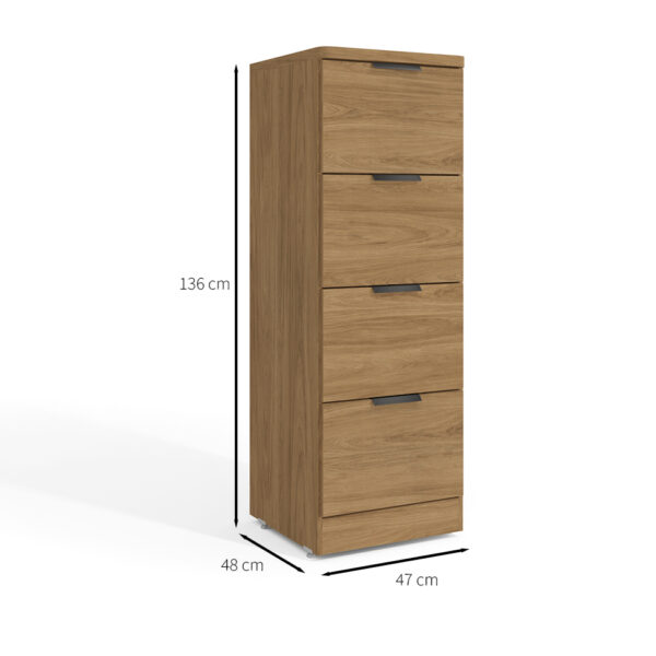 Beleza e funcionalidade você encontra na linha de escritórios Versatile. Móveis desenvolvidos para tornar o local de trabalho mais confortável, proporcionando o bem estar necessário para o seu dia-a-dia. A linha é composta por itens modulares, possibilitando que você crie o seu ambiente de trabalho ideal de acordo com a sua necessidade. Linha com acabamento em BP, com mais resistência e durabilidade. O arquivo W21-1004 para pastas suspensas com 4 gavetas, possui chave, possibilitando que você armazene seus documentos de forma organizada e segura. É um móvel perfeito para ser utilizado de forma única ou composto pelos demais itens da linha.