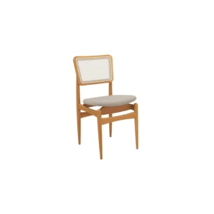A cadeira Stela é a escolha certa! Com um estilo único e muito moderno, ela é produzida em estrutura resistente, de madeira de eucalipto, garantindo mais durabilidade. Entregue montada, ela suporta até 120 kg, além de combinar com todas as ocasiões, e com medidas de 88 cm de altura, sendo 50 cm a altura do assento, 45,5 cm de largura e 53 cm de profundidade, para ainda mais comodidade, o assento possui um design curvo, acomodando perfeitamente à mesa, e sendo estofado com tecido linho caqui, garante um toque suave e gostoso para uma sala de jantar ainda mais completa. Os destaques ficam para a telinha bege no encosto da cadeira, que além de trazer modernidade, torna a peça ainda mais diferenciada. Os pés, torneados palitos, aliados ao assento flutuante, são outro diferencial que chama atenção na peça e transformam seu espaço e momentos, garantindo ainda mais beleza e sofisticação.