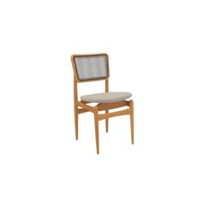 A cadeira Stela é a escolha certa! Com um estilo único e muito moderno, ela é produzida em estrutura resistente, de madeira de eucalipto, garantindo mais durabilidade. Entregue montada, ela suporta até 120 kg, além de combinar com todas as ocasiões, e com medidas de 88 cm de altura, sendo 50 cm a altura do assento, 45,5 cm de largura e 53 cm de profundidade, para ainda mais comodidade, o assento possui um design curvo, acomodando perfeitamente à mesa, e sendo estofado com tecido linho caqui, garante um toque suave e gostoso para uma sala de jantar ainda mais completa. Os destaques ficam para a telinha cor chumbo no encosto da cadeira, que além de trazer modernidade, torna a peça ainda mais diferenciada. Os pés, torneados palitos, aliados ao assento flutuante, são outro diferencial que chama atenção na peça e transformam seu espaço e momentos, garantindo ainda mais beleza e sofisticação.