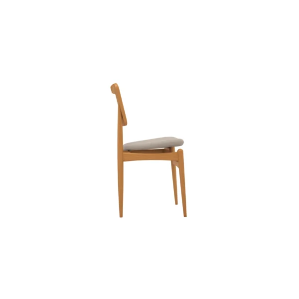 A cadeira Stela é a escolha certa! Com um estilo único e muito moderno, ela é produzida em estrutura resistente, de madeira de eucalipto, garantindo mais durabilidade. Entregue montada, ela suporta até 120 kg, além de combinar com todas as ocasiões, e com medidas de 88 cm de altura, sendo 50 cm a altura do assento, 45,5 cm de largura e 53 cm de profundidade, para ainda mais comodidade, o assento possui um design curvo, acomodando perfeitamente à mesa, e sendo estofado com tecido linho caqui, garante um toque suave e gostoso para uma sala de jantar ainda mais completa. Os destaques ficam para a telinha cor chumbo no encosto da cadeira, que além de trazer modernidade, torna a peça ainda mais diferenciada. Os pés, torneados palitos, aliados ao assento flutuante, são outro diferencial que chama atenção na peça e transformam seu espaço e momentos, garantindo ainda mais beleza e sofisticação.