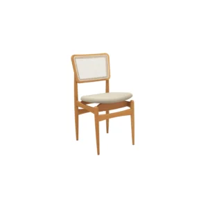 A cadeira Stela é a escolha certa! Com um estilo único e muito moderno, ela é produzida em estrutura resistente, de madeira de eucalipto, garantindo mais durabilidade. Entregue montada, ela suporta até 120 kg, além de combinar com todas as ocasiões, e com medidas de 88 cm de altura, sendo 50 cm a altura do assento, 45,5 cm de largura e 53 cm de profundidade, para ainda mais comodidade, o assento possui um design curvo, acomodando perfeitamente à mesa, e sendo estofado com tecido linho mesclado claro, garante um toque suave e gostoso para uma sala de jantar ainda mais completa. Os destaques ficam para a telinha bege no encosto da cadeira, que além de trazer modernidade, torna a peça ainda mais diferenciada. Os pés, torneados palitos, aliados ao assento flutuante, são outro diferencial que chama atenção na peça e transformam seu espaço e momentos, garantindo ainda mais beleza e sofisticação.