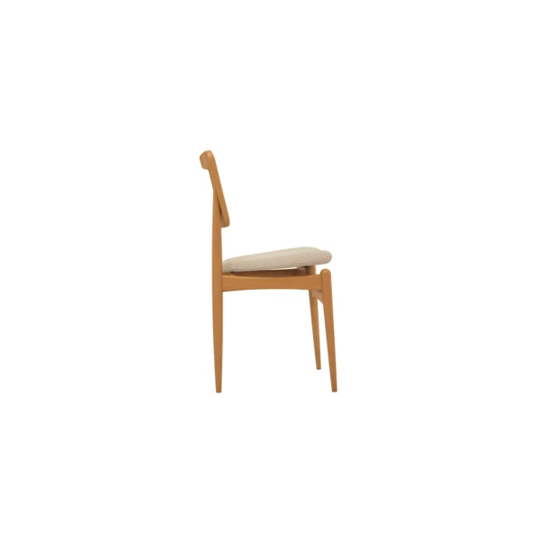 A cadeira Stela é a escolha certa! Com um estilo único e muito moderno, ela é produzida em estrutura resistente, de madeira de eucalipto, garantindo mais durabilidade. Entregue montada, ela suporta até 120 kg, além de combinar com todas as ocasiões, e com medidas de 88 cm de altura, sendo 50 cm a altura do assento, 45,5 cm de largura e 53 cm de profundidade, para ainda mais comodidade, o assento possui um design curvo, acomodando perfeitamente à mesa, e sendo estofado com tecido linho mesclado areia, garante um toque suave e gostoso para uma sala de jantar ainda mais completa. Os destaques ficam para a telinha cor chumbo no encosto da cadeira, que além de trazer modernidade, torna a peça ainda mais diferenciada. Os pés, torneados palitos, aliados ao assento flutuante, são outro diferencial que chama atenção na peça e transformam seu espaço e momentos, garantindo ainda mais beleza e sofisticação.