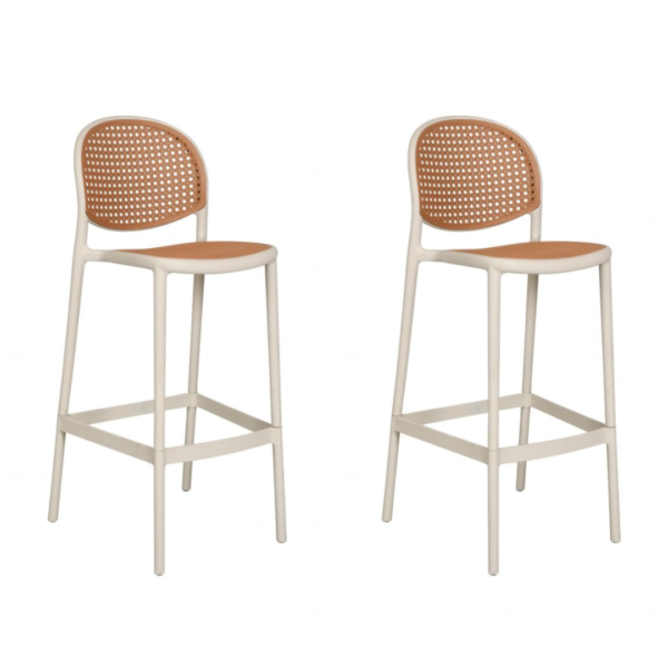 A banqueta Positano é super elegante, ideal para acompanhar bancadas de bares ou cafés! Seu encosto e assento possuem a textura de Rattan, porém por ser toda em polipropileno, ela possui uma resistência ainda maior. Seu estilo moderno e elegante faz com que ela se adéque a ambientes internos e externos.