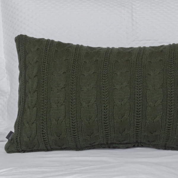 Almofada em tricot para deixar o ambiente mais aconchegante e sofisticado.