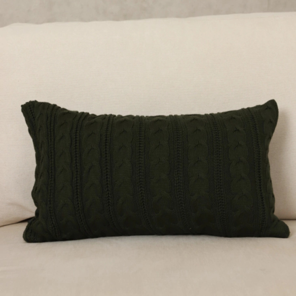 Almofada em tricot para deixar o ambiente mais aconchegante e sofisticado.