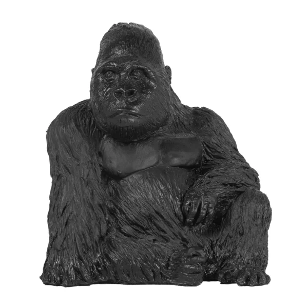 Escultura de resina na fisionomia de um gorila. Adorno de traços bem marcados, agrega personalidade a decoração e pode ser utilizado sobre mesas, bandejas e aparadores. Desenvolvido e fabricado nacionalmente pela Modali Design.