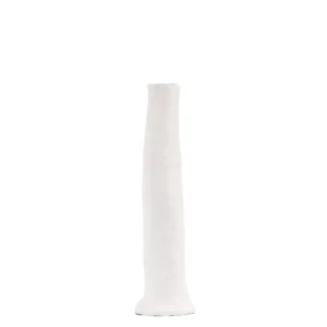 Vaso em resina em tonalidade branca com aspecto rustico. Peça de design moderno com toque sutil, pode ser utilizado com o seu arranjo sobre mesas e estantes. Desenvolvido e fabricado nacionalmente pela Modali Design.